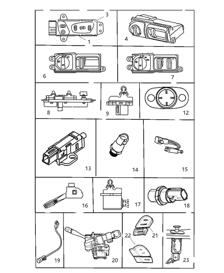 1999 Dodge Intrepid Switches Diagram