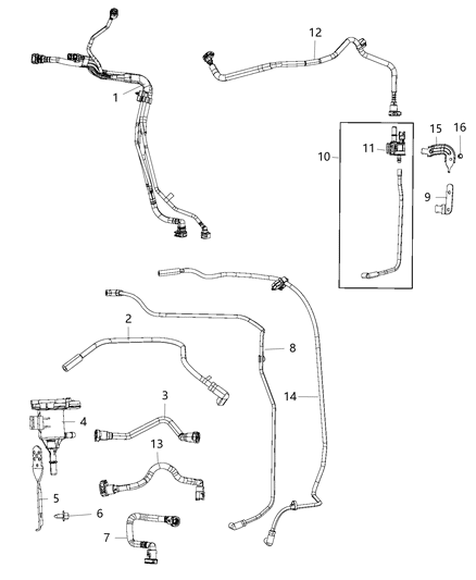 2015 Dodge Challenger Valve Linear Purge Diagram for 4891738AA