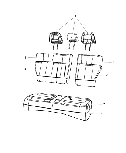 2014 Jeep Compass Rear Seat - Split Seat Diagram 7 - Thumbnail