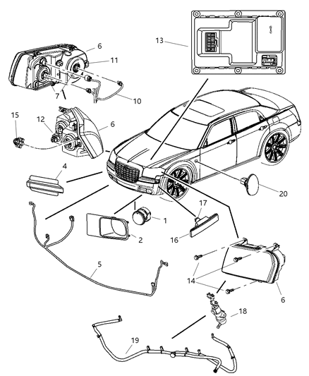 2005 Chrysler 300 Socket Diagram for 5139887AA