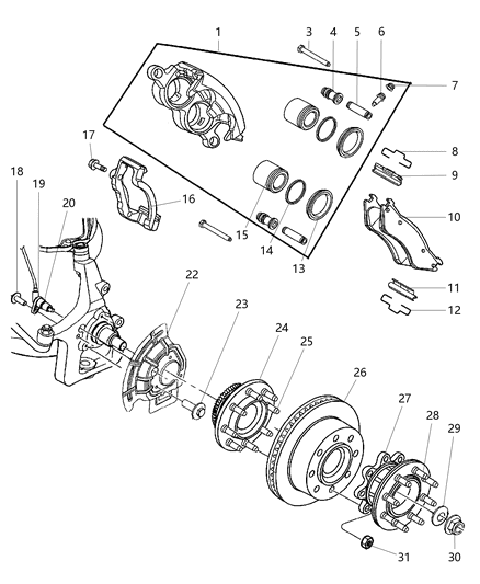 2001 Dodge Ram 3500 Regular Cab Front Brakes Diagram