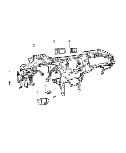 2021 Dodge Durango Instrument Panel & Structure Diagram 2 - Thumbnail