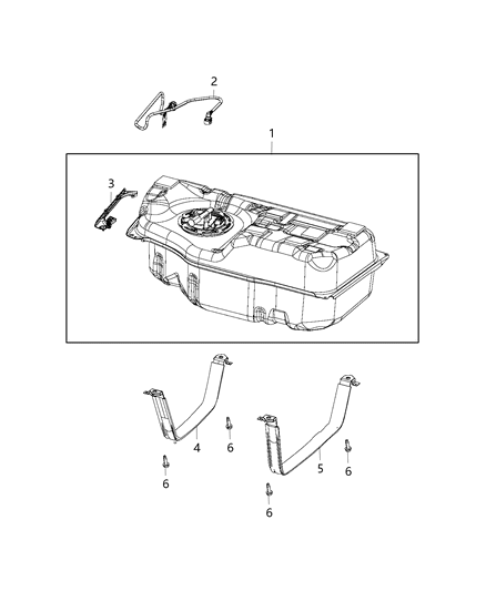 2020 Chrysler Voyager Fuel Tank And Related Parts Diagram 1 - Thumbnail