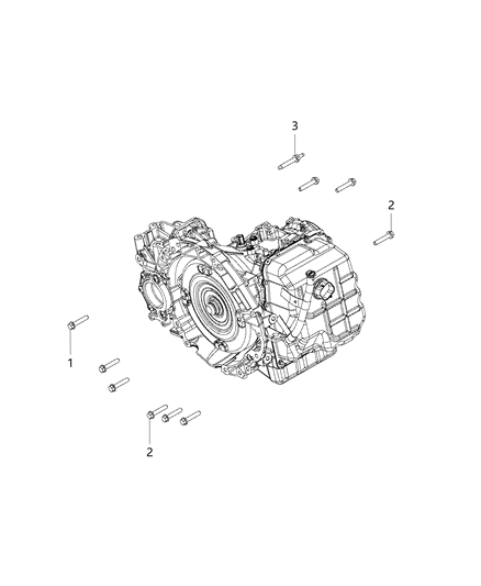 2017 Dodge Journey Mounting Bolts of Automatic Transmission Diagram 3 - Thumbnail