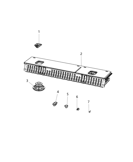 2019 Ram 3500 Bin Storage Diagram for 6UL76TX7AA