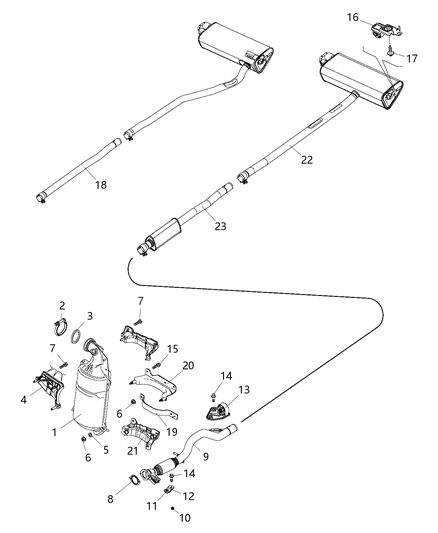 2016 Jeep Renegade Exhaust System Diagram 3 - Thumbnail