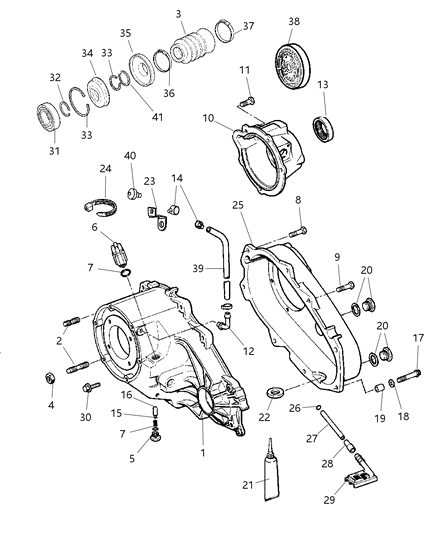 2003 Jeep Wrangler Case , Transfer & Related Parts Diagram 1 - Thumbnail