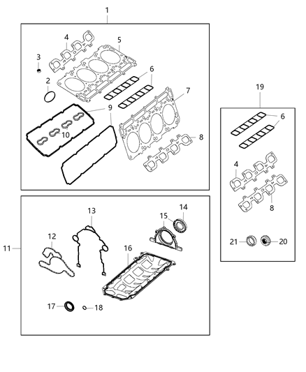 2021 Dodge Durango Engine Gasket/Install Kits Diagram 3 - Thumbnail