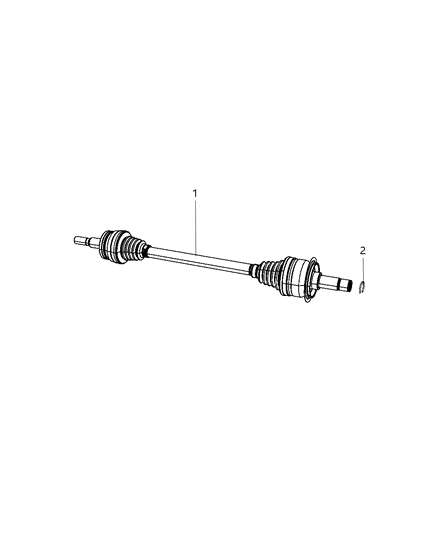 2008 Dodge Charger Shaft Axle Half Diagram for 4578034AE