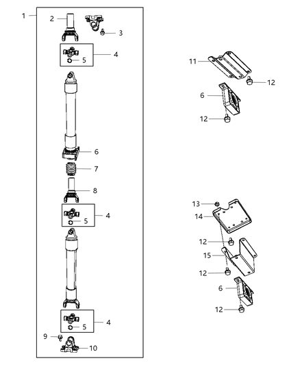 2011 Ram 2500 Shaft - Drive of Rear Axle; Differential And Drive Line Diagram 4 - Thumbnail