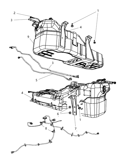 2008 Dodge Nitro Shield Heat Diagram for 52129211AG