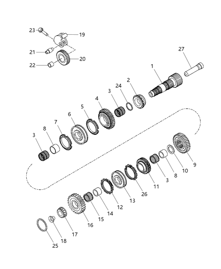 2014 Dodge Dart Synchronizer Diagram for 68119637AA