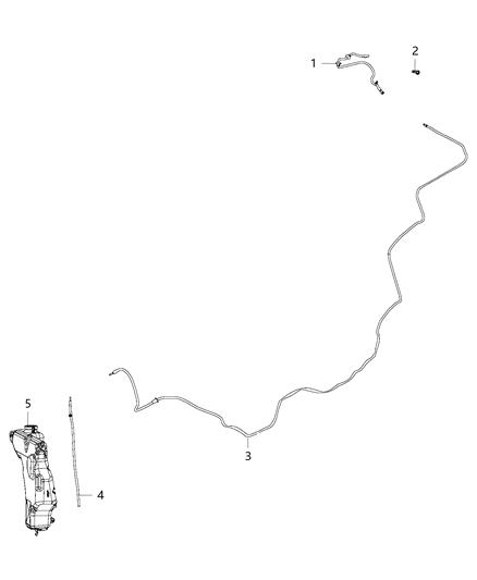 2020 Dodge Journey Washer Hose, Rear Diagram for 5178459AB