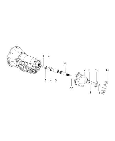 2009 Jeep Grand Cherokee Case , Extension & Adapter Diagram 9 - Thumbnail
