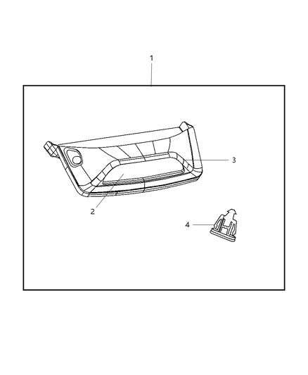 2007 Dodge Caliber Spoiler Kit Tailgate - Rear Diagram for 82209604AD