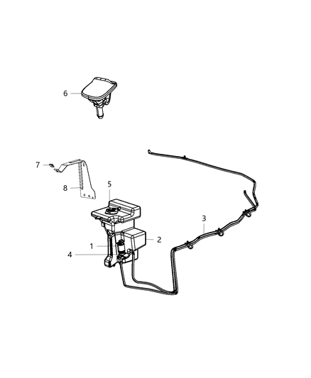 2018 Jeep Wrangler JK (Previous-generation) Front Washer System Diagram 1 - Thumbnail