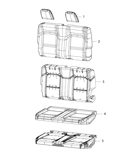 2021 Jeep Wrangler Rear Seat, Bench Diagram 9 - Thumbnail