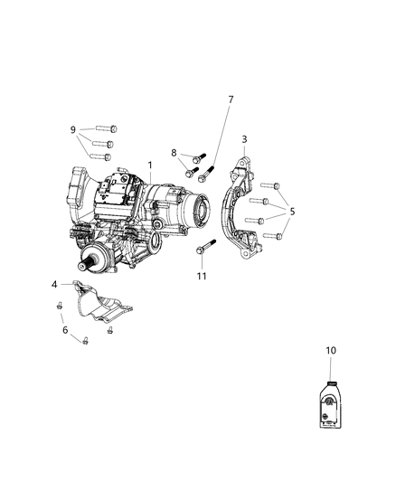 2021 Jeep Cherokee Bracket Mount Bolt Diagram for 6510835AA