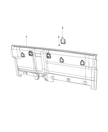 2020 Ram 3500 Cab Chassis Rear Cab Trim Panel Diagram