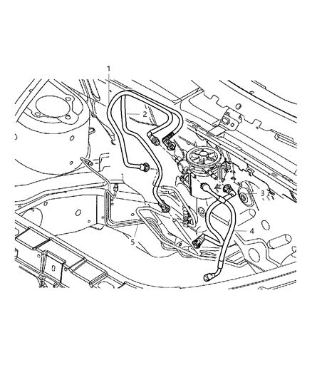 2004 Chrysler PT Cruiser Lines - Fuel Supply & Filter Diagram