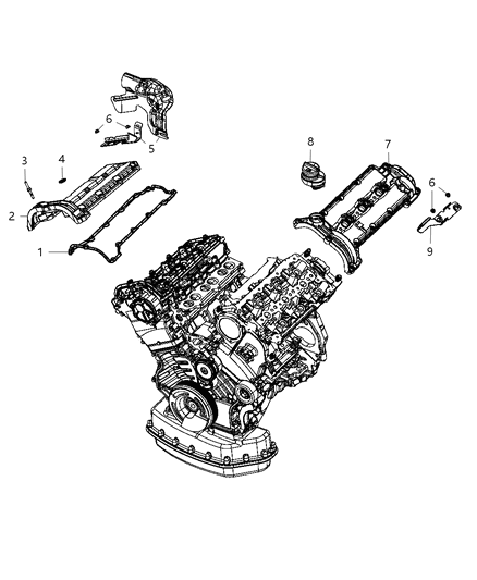 2011 Jeep Grand Cherokee Cylinder Head & Cover Diagram 1 - Thumbnail