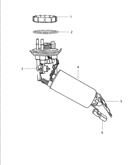 2004 Dodge Stratus Fuel Gauge Sending Unit Diagram for 5093458AA