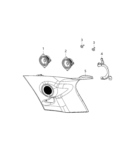 2021 Dodge Durango Speakers, Amplifier And Sub Woofer Diagram 3 - Thumbnail