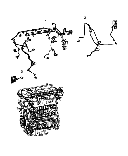 2016 Dodge Dart Cord Engine Block Heater Diagram for 68104440AB