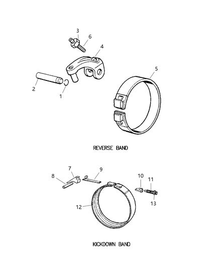 2005 Dodge Ram 3500 Lever Kickdown Diagram for 52854077AA