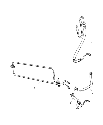 2010 Dodge Dakota Power Steering Return Hose Diagram for 52013464AF