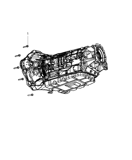 2012 Ram 3500 Pickup Mounting Bolts of Automatic Transmission Diagram