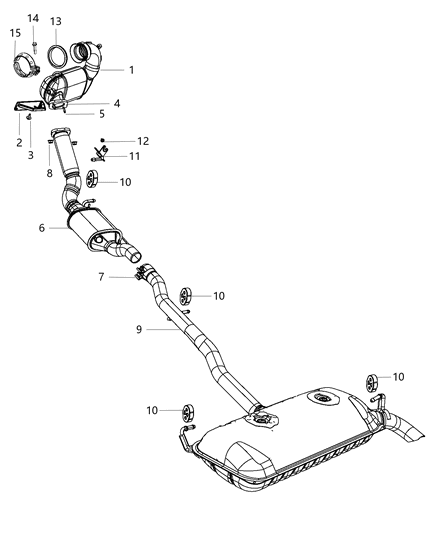 2014 Jeep Compass Exhaust System Diagram 2 - Thumbnail