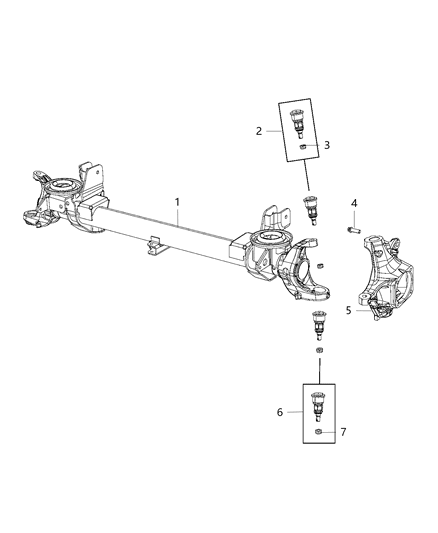 2013 Ram 3500 Pickup Housing, Axle Diagram
