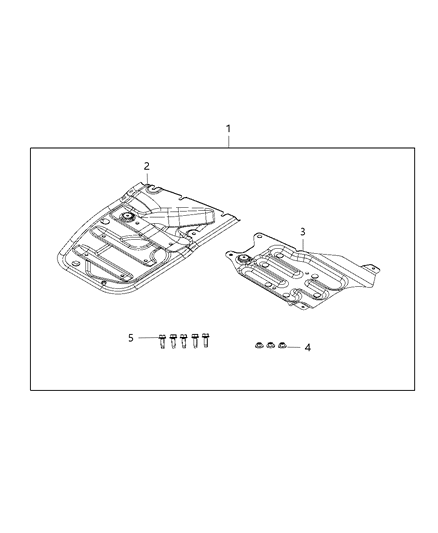2013 Jeep Grand Cherokee Plate Kit - Skid - Transfer Case Diagram