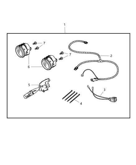 2009 Jeep Patriot Light Kit Fog Diagram for 82210435