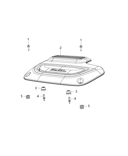 2018 Chrysler Pacifica Engine Cover & Related Parts Diagram 3 - Thumbnail
