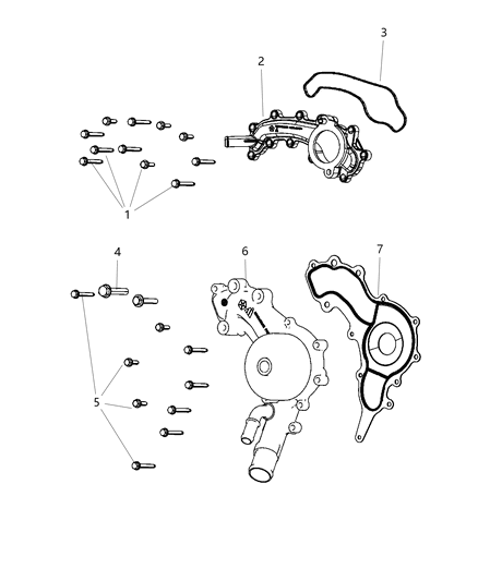 2016 Ram ProMaster 2500 Water Pump & Related Parts Diagram 2 - Thumbnail
