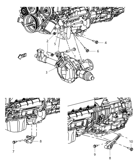 2008 Dodge Dakota Engine Mounting Diagram 1 - Thumbnail