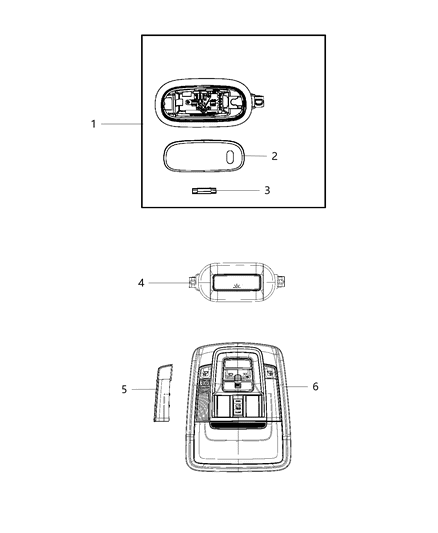 2020 Ram 2500 Lamps, Interior Diagram 3 - Thumbnail