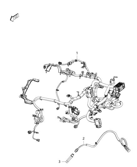 2015 Jeep Renegade Cord Engine Block Heater Diagram for 68277297AA