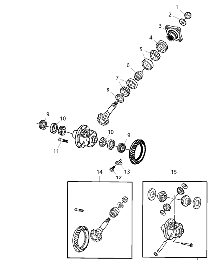 2018 Ram 3500 Cab Chassis Differential Assembly of Rear Axle; Differential And Drive Line Diagram 2 - Thumbnail