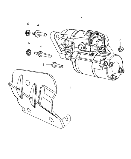 2012 Jeep Grand Cherokee Starter Stud Diagram for 6506956AA
