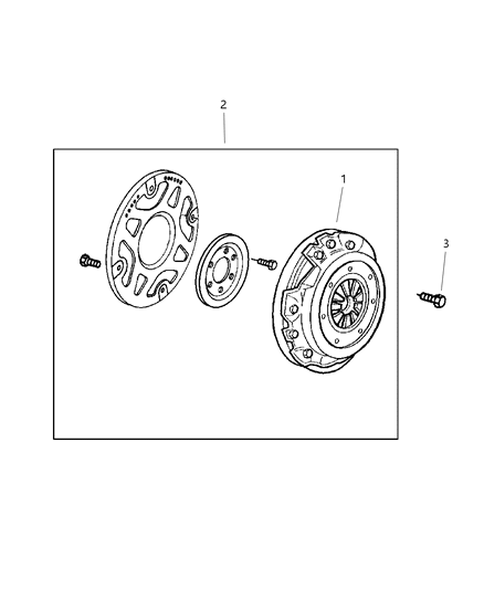 1997 Dodge Neon Clutch Assembly, W/Disc, Modular (Complete) Diagram for V9900095