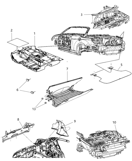 2007 Chrysler Sebring Carpet Diagram 1 - Thumbnail