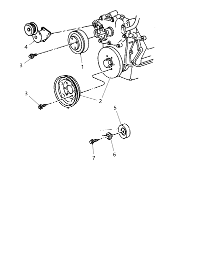 2002 Dodge Durango Drive Pulleys Diagram 2 - Thumbnail