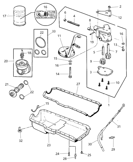 1998 Jeep Cherokee Indicator Engine Oil Level Diagram for 53010445