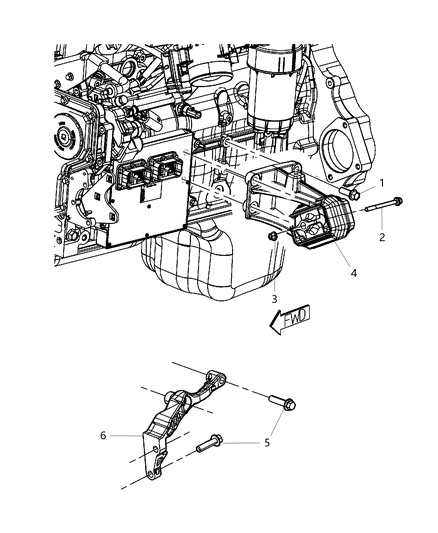 2017 Ram 4500 Engine Mounting Left Side Diagram 4 - Thumbnail