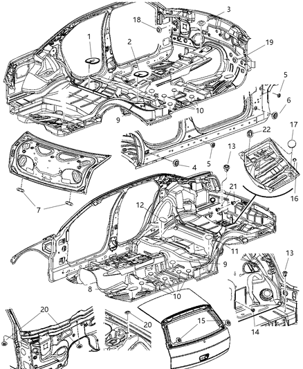 2005 Chrysler 300 Plug, Front Floor Pan Manual Shift Drain Diagram for 4646971