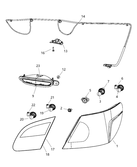 2007 Chrysler Sebring Lamp Backup Diagram for 4389493AD