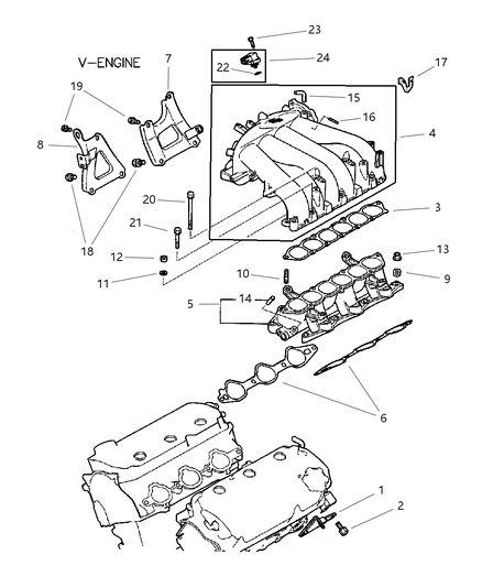 2001 Dodge Stratus Map Sensor Diagram for MD305600
